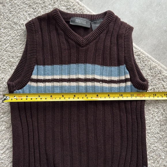*LIKE NEW* Kenneth Cole Reaction Boy's Brown/Lt. Blue 100% Cotton Vest - Size 3T - Picture 6 of 7